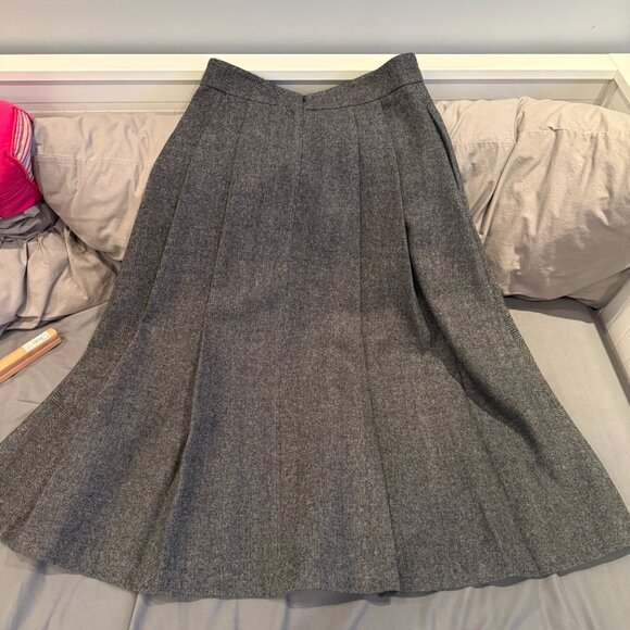 Zara Box Pleat Midi Skirt ZW Collection Size M - Picture 2 of 4